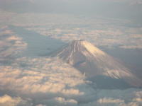 国内散歩:飛行機の中から見た富士山